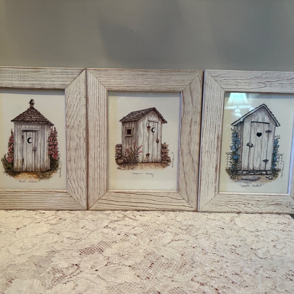 MARTA HINSON ARTIST  THREE OUTHOUSE PRINTS - Picture 5 of 5